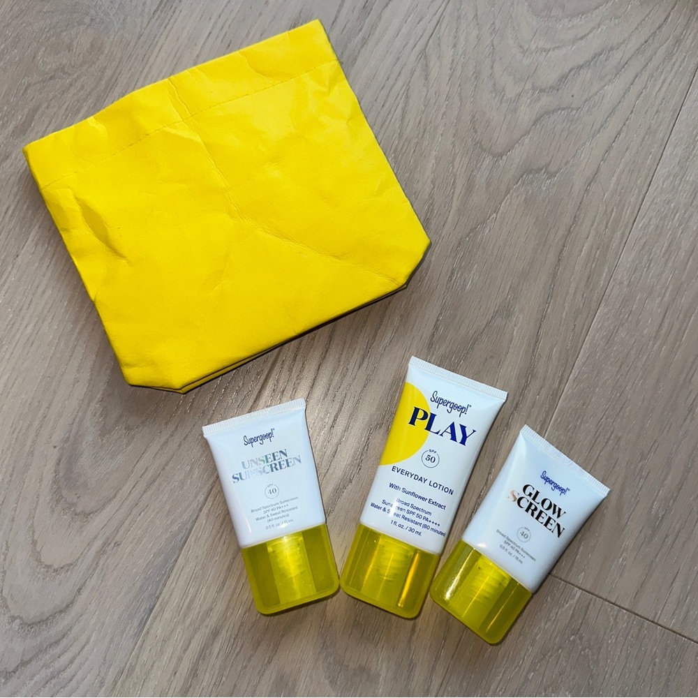 Supergoop! spf bestsellers kit + travel pouch